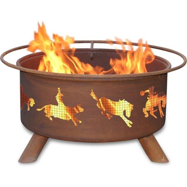 Patina Products Patina Products F104 3" Natural Rust Western Fire Pit F104
